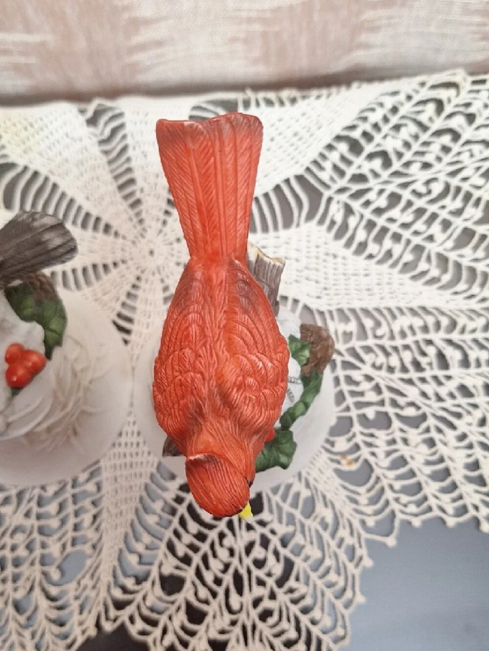 Ceramic Bird Bell Set - Blue, Yellow, Red Decorative Perches
